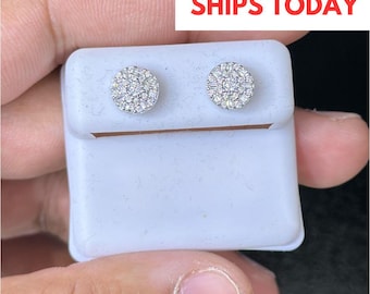 Moissanite Earrings Studs VVS D Color Passing Diamond Tester 925 Sterling Silver 0.75ctw weight
