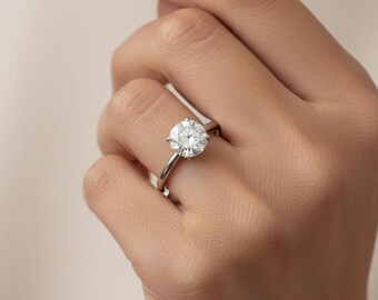ANELLO DI FIDANZAMENTO con diamante da 0,76 carati IGI GIA creato in