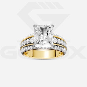 3.75 CTW Radiant Cut Lab Grown Diamond Engagement Ring - IGI Certified