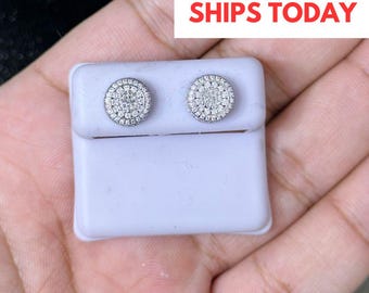 Orecchini Hip Hop Ghiacciati Da Uomo Ghiacciato - 925 Argento Sterling - Foto 2