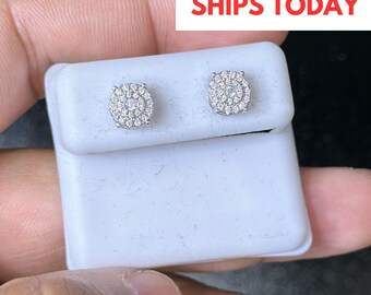 VVS Moissanite Stud Earrings: 0.50ctw, Sterling Silver Screw Backs