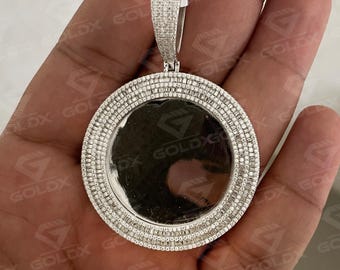 Moissanit Memory Charm Anhänger: Sterling Silber Bildanhänger, 5.10 CTW