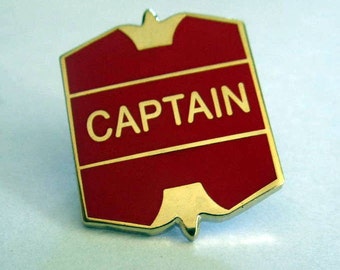 School Sports Team Captain Badge / 1" Pin