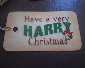 10 kerstcadeaukaartjes "Have a very Harry Christmas"