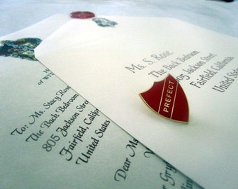 Prefect Letter with "Prefect" Badge Personalized