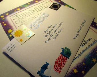 Letter from the Sandman Postmarked from Sleepy Eye Personalized