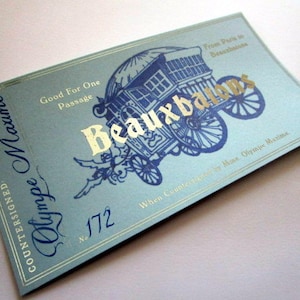 French School Stagecoach Ticket