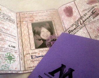 Réplica de tarjeta de identificación de bruja o mago británico