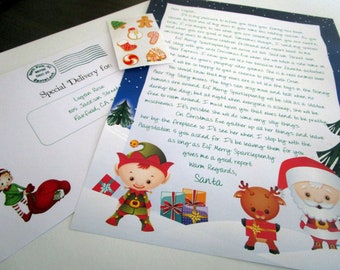 Magic Elf Letter Personalized with North Pole Postmark