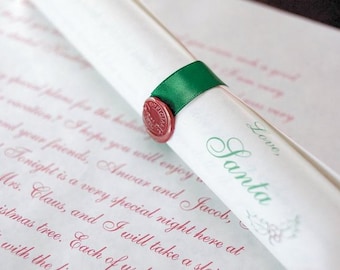 Deluxe Personalized Scroll from Santa Claus in Candy Cane Tube with Reindeer Food