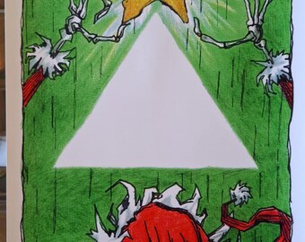 Póster de la carta del Tarot de la pesadilla navideña n.° 1