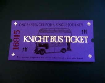 100 Wizarding Purple Bus Tickets