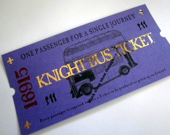 Wizarding Purple Bus Ticket (flawed)