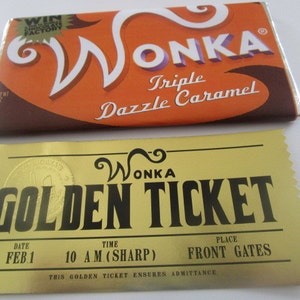 Chocolate Factory Bar and Golden Ticket Replica Set (modern)