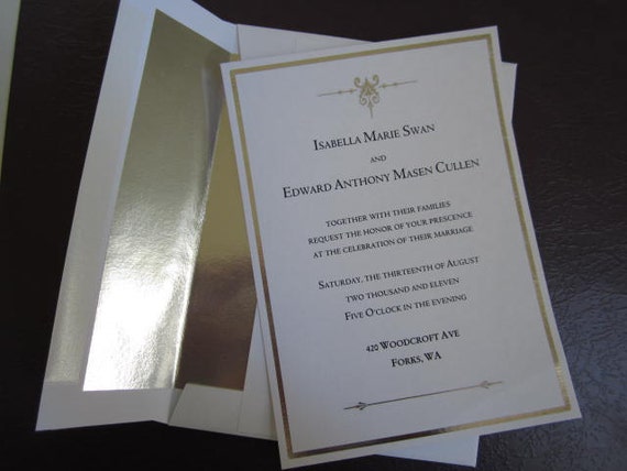 twilight themed wedding invitations