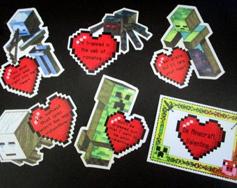 6 Bloques de construcción Videojuego San Valentín con sobres