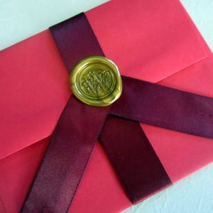 Deluxe Personalized Parchment Letter in Red Envelope image 1