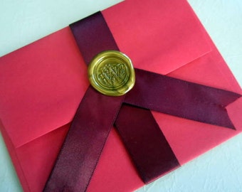 Deluxe Personalized Parchment Letter in Red Envelope