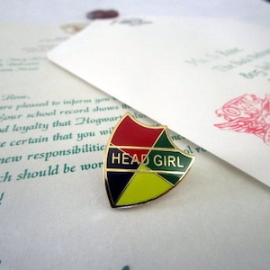 School Head Boy or Head Girl Congratulatory Letter & Pin Set