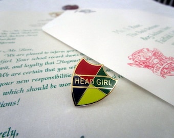 School Head Boy or Head Girl Congratulatory Letter & Pin Set