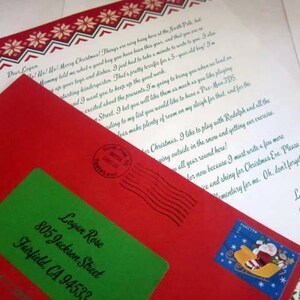 Letter from Santa Claus Personalized with North Pole Postmark image 3