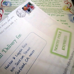 Carta do Papai Noel personalizada com carimbo do Pólo Norte