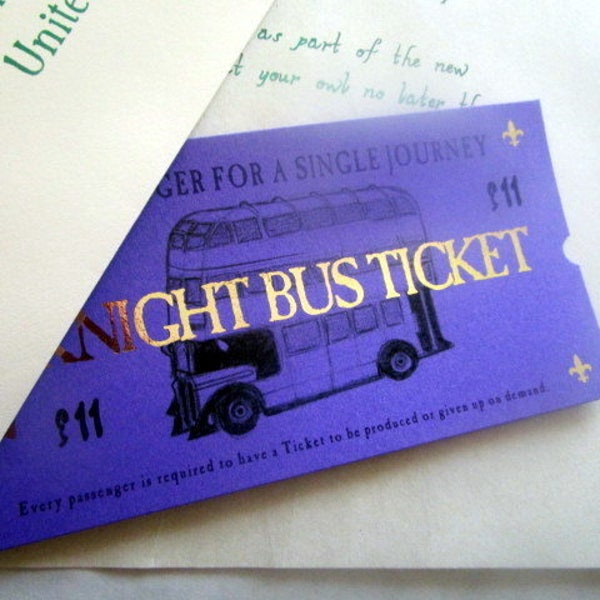 Paars Bus ticket