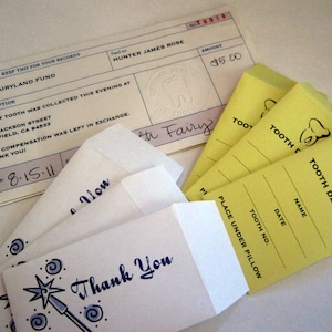 Tooth Fairy Personalized Receipts With or Without Envelopes - Etsy
