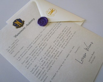 Nevermore Academy Acceptance or Rejection Letter