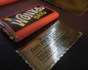 Mini Golden Ticket & Chocolate Bar Prop Set for 18" Dolls (Classic)