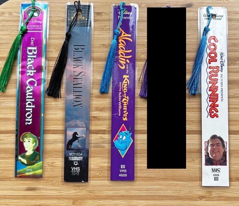 Pick 2 Laminated VHS Spine Bookmarks – Retro Disney & Movie Bookmarks ...
