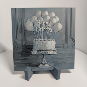 Carte d'anniversaire Pop-Art Portrait Hueforge Technologie Impression 3D Image en relief Cadeau Anniversaire Motif 7