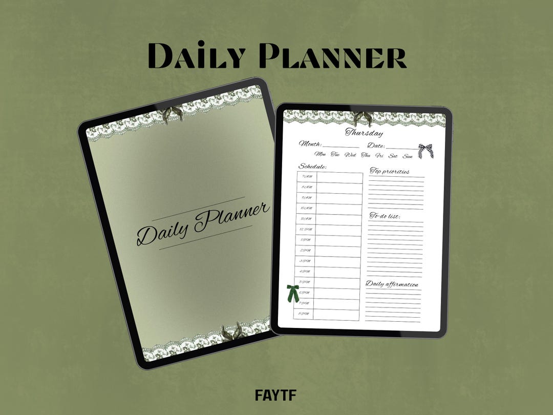 Daily & Weekly Planner Printable PDF | Minimal Productivity Planner ...