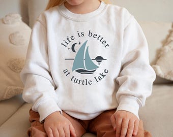 Custom Lake Name Sweatshirt: Family Matching Cabin Pullover ( U13749 )