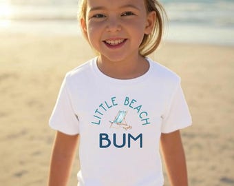 Little Beach Bum Graphic Tee - Funny Kids Summer T-Shirt ( U13683 )