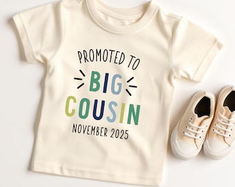 Promoted to Big Cousin T-Shirt: Custom Pregnancy Reveal ( F57929 )