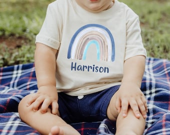 Custom Boys Rainbow T-Shirt: Personalized Name Shirt ( P83919 )