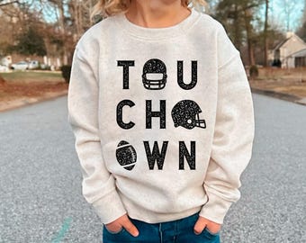 Touchdown Football Sweatshirt: Sports Fan Gift for Kids ( T12341 )