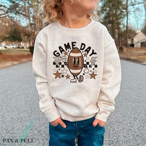 Game Day With Football Mascot Sweatshirt, Kids Football Outfit, Sweater For Sports Lovers ( T12316 )
