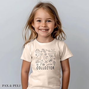 Seashell Collector Graphic Tee, Sea Shell Lover Shirt, Kids Beach Vacation T-Shirt ( U13695 )