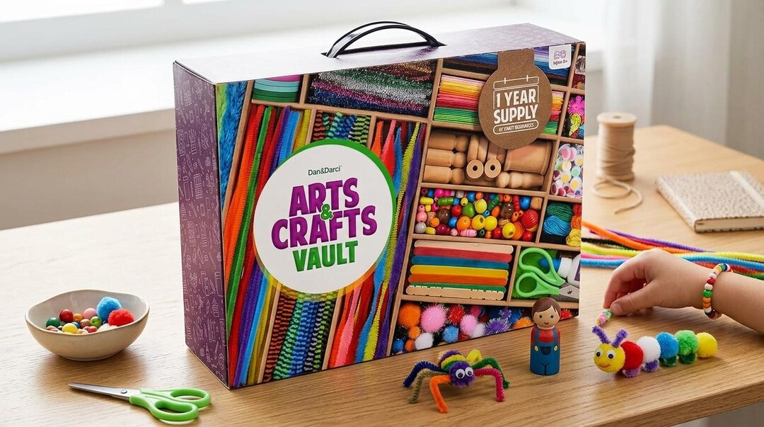 All-in-one Kids Crafting Kit | Fun Art Supplies Set for School & Home ...