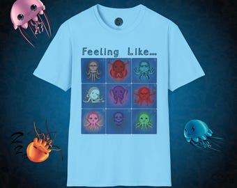 Camiseta Pulpo / Expresa tus emociones sin palabras / Diseño divertido para introvertidos