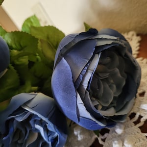 Artificial  Cabbage Blue rose bouquet to use as a bouquet or cut up for flower arrangements and wreaths.