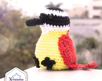 Great kiskadee bird amigurumi plush plushie - Pitangus sulphuratus - bird lover birding home decor