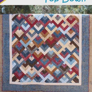 Cozy Quilt Designs - Top Down Quilt Pattern - jelly roll friendly in 5 sizes - Beginner