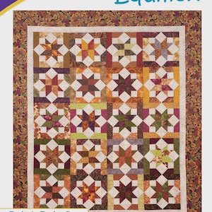 Cozy Quilt Designs - Equinox Quilt Pattern - jelly roll friendly in 6 sizes - Beginner