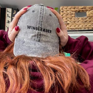 EMBROIDERED Wingleader Fourth Wing Faded Hat | Onyx Storm | Iron Flame | Xaden Riorson