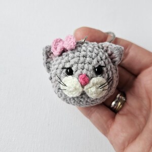 Сat keychain, Crochet cat amigurumi, Crochet animals plush, Cat handmade crochet