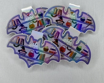 Spooky Girlie Magnetic Bookmark: Bookish Halloween Reading Accessory Bat