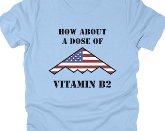 American Flag B2 Bomber T-Shirt: Patriotic Aviation Gift
